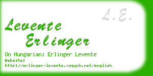 levente erlinger business card